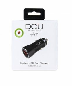 Accesorios para smartphone DCU Tecnologic | Cargador De Coche 2 X Usb 4.8A Aluminio