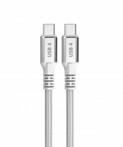 Accesorios para smartphone DCU Tecnologic | Cable Usb 4 Tipo C A Usb Tipo C 240W/40G Blanco 1.5M