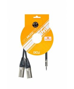 Conexiones de sonido profesional DCU Tecnologic | Cable Pro 3,5 Mm Jack M Stereo Rean - 2 X Xlr M Neutrik