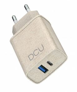 Accesorios para smartphone DCU Tecnologic | Cargador Eco Friendly Usb-C Pd20W + Usb Qc 3.0 18W