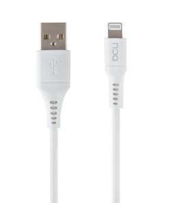 Accesorios para smartphone DCU Tecnologic | Cable Lightning A Usb Para Iphone, Ipad O Ipod De Pvc Blanco 1M