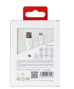 Accesorios para smartphone DCU Tecnologic | Cable Lightning A Usb Para Iphone, Ipad O Ipod De Pvc Blanco 1M