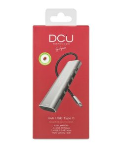 Alimentación y accesorios de informática DCU Tecnologic | Hub Usb Tipo C A Hdmi 4K + Usb 3.0 + 3*Usb 2.0 + Pd 100W