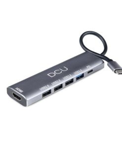 Alimentación y accesorios de informática DCU Tecnologic | Hub Usb Tipo C A Hdmi 4K + Usb 3.0 + 3*Usb 2.0 + Pd 100W