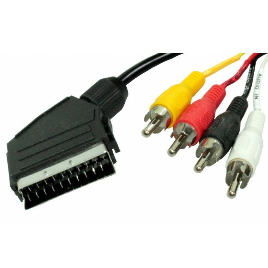 Conexiones y accesorios de vídeo/TV DCU Tecnologic | Conexion Euroconector 21 Pin M 4X Rca In-Out Od 8Mm 1,5M