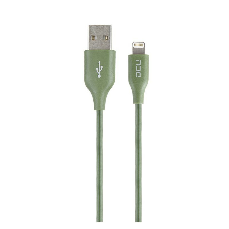 Accesorios para smartphone DCU Tecnologic | Cable Lightning A Usb Para Iphone, Ipad O Ipod De Pvc Verde 2M