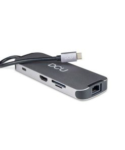 Alimentación y accesorios de informática DCU Tecnologic | Hub Usb Tipo C A Hdmi + Rj45 + 3Xusb 3.0 + Lector Tarjetas + Jack + Pd