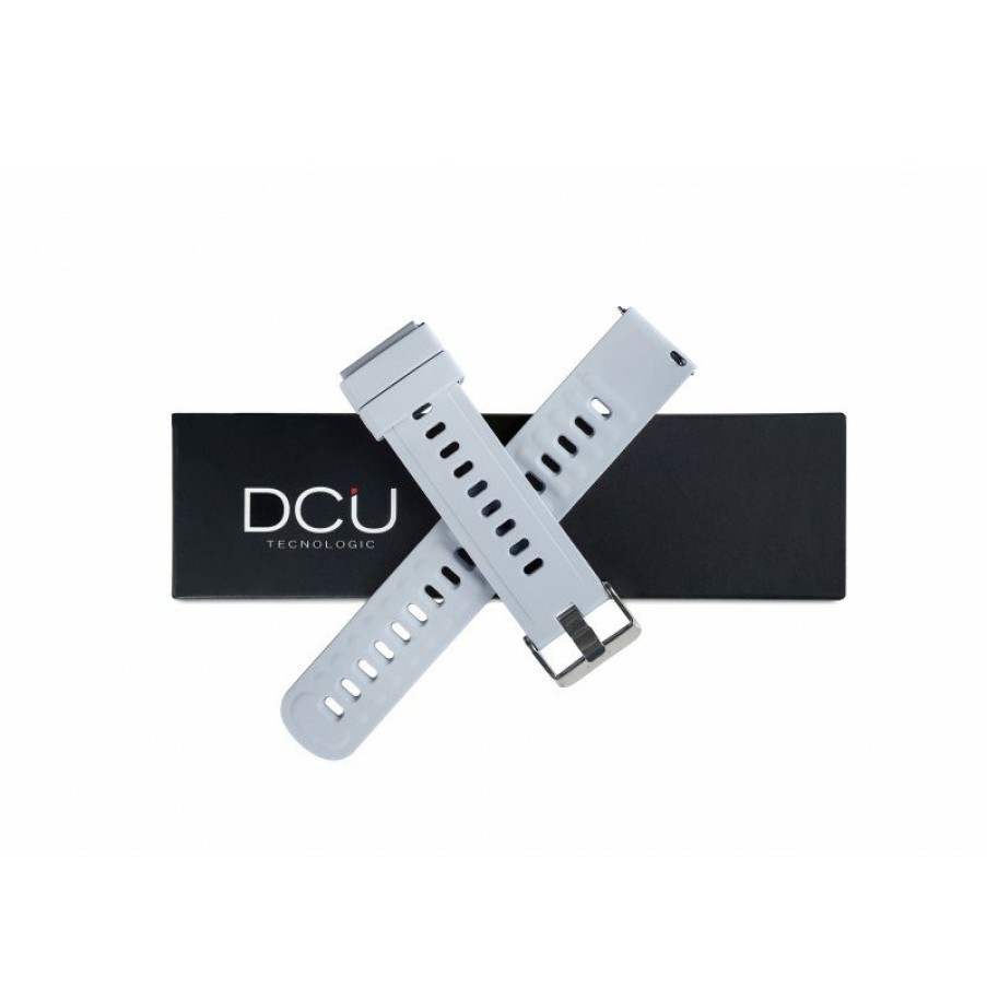 Relojes y accesorios DCU Tecnologic | Correa Silicona Gris 19Mm Para Metal 23