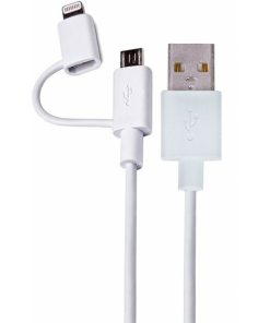 Accesorios para smartphone DCU Tecnologic | Cable Lightning + Micro Usb A Usb 2.0