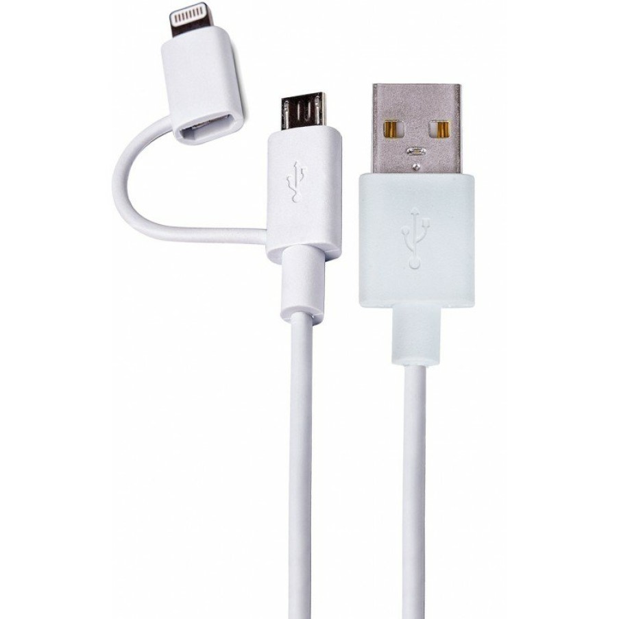 Accesorios para smartphone DCU Tecnologic | Cable Lightning + Micro Usb A Usb 2.0