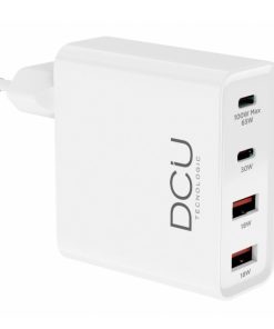 Accesorios para smartphone DCU Tecnologic | Cargador Gan Usb Tipo C Power Delivery 100W (2 Usb C + 2 Usb A)