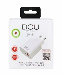 Accesorios para smartphone DCU Tecnologic | Cargador Usb Tipo C Pd 20W + Usb Qc 3.0 18W