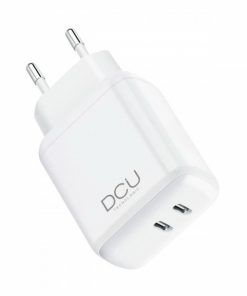 Accesorios para smartphone DCU Tecnologic | Cargador Doble Usb Tipo C Power Delivery 20W + 20W