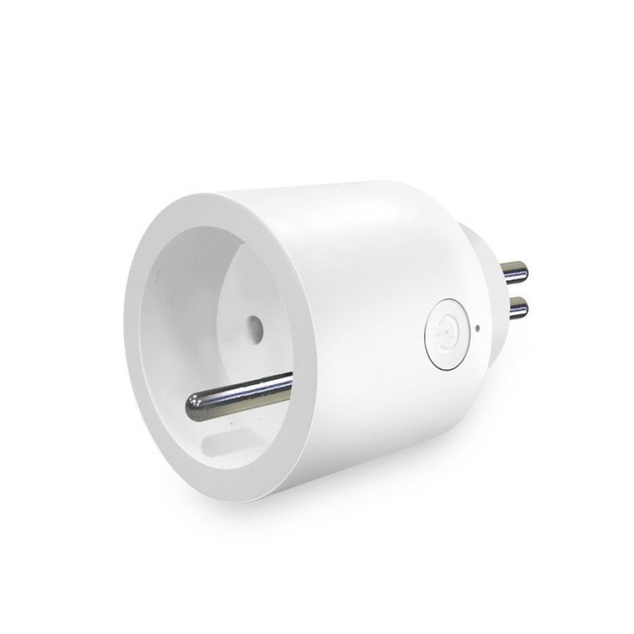 Smart Home DCU Tecnologic | Enchufe Inteligente Wifi Redondo Fr Socket