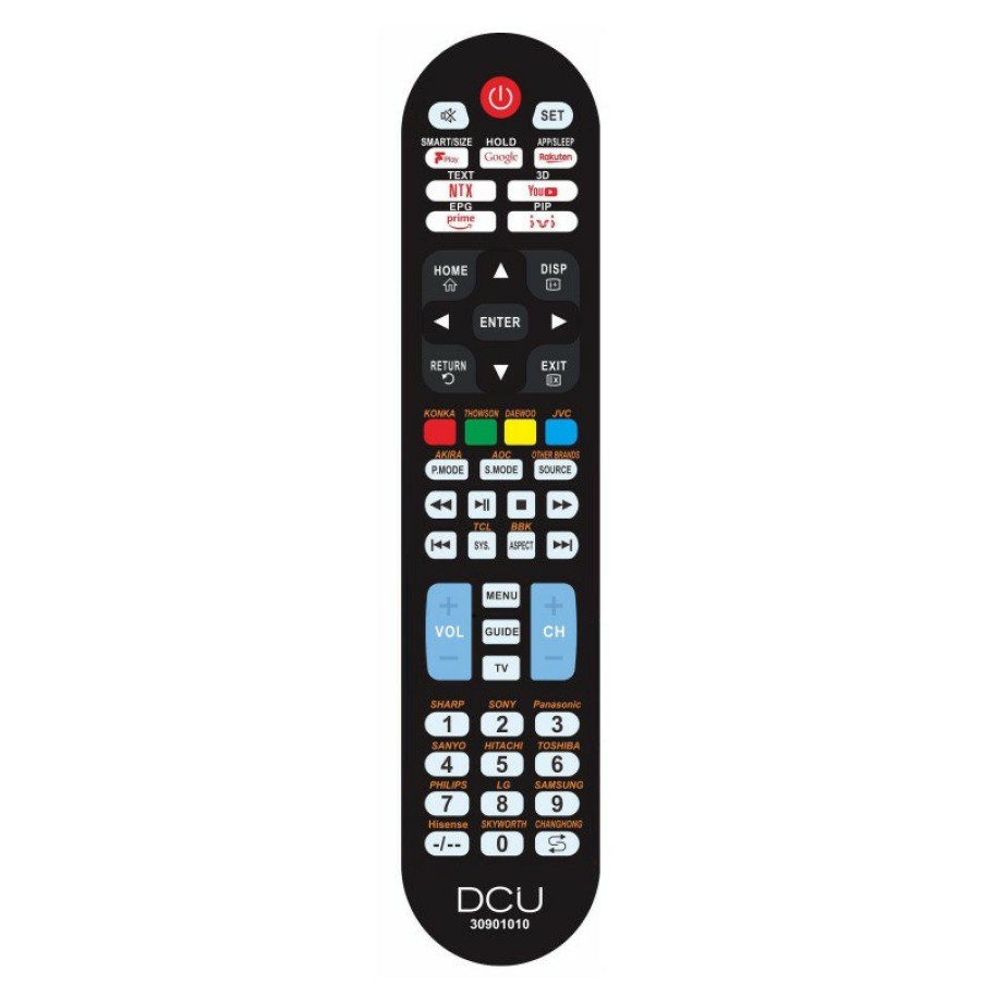 Conexiones y accesorios de vídeo/TV DCU Tecnologic | Mando A Distancia Universal Para Tv Lcd/Led