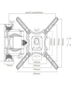 Conexiones y accesorios de vídeo/TV DCU Tecnologic | Soporte De Pared Full Motion Para Tv 17