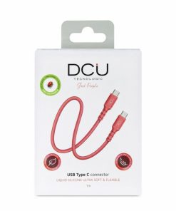 Accesorios para smartphone DCU Tecnologic | Cable Usb Tipo C 2.0 A Usb Tipo C 2.0 Rojo 1M