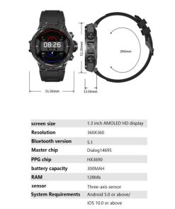 Relojes y accesorios DCU Tecnologic | Smartwatch Con Gps Y Pantalla Amoled Hd Cian