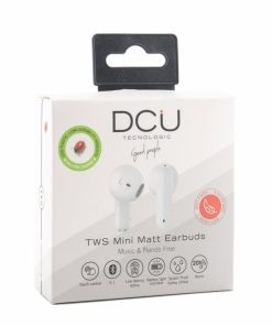 Accesorios para smartphone DCU Tecnologic | Auriculares Mini Mate Bluetooth 5.1 Blancos