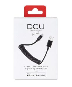 Accesorios para smartphone DCU Tecnologic | Cable Lightning A Usb Rizado 1.5M