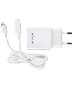 Accesorios para smartphone DCU Tecnologic | Cargador Usb Tipo C Pd 20W + Cable Lightning A Usb-C