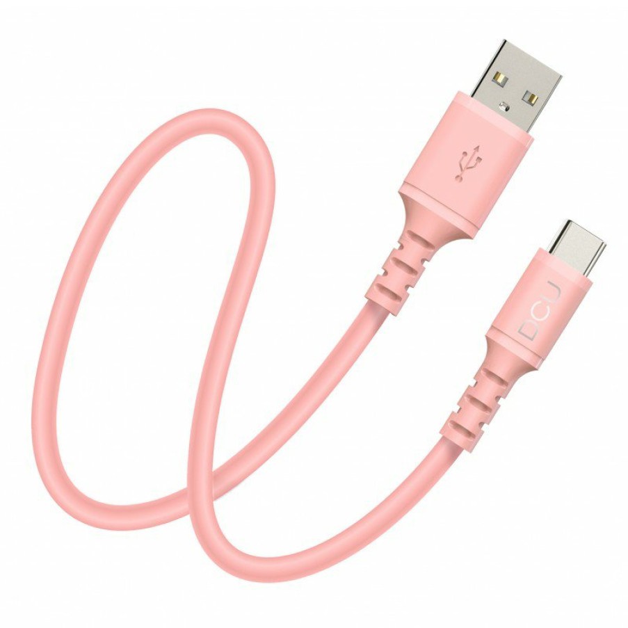 Accesorios para smartphone DCU Tecnologic | Cable Usb Tipo A 2.0 A Usb Tipo C Rosa 1M