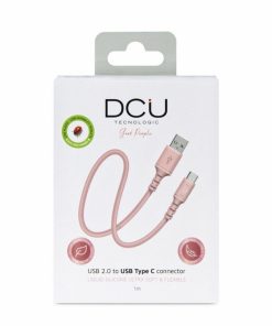 Accesorios para smartphone DCU Tecnologic | Cable Usb Tipo A 2.0 A Usb Tipo C Rosa 1M