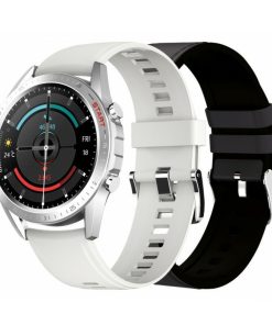 Relojes y accesorios DCU Tecnologic | Smartwatch Elegance 2 Correas Piel Negra/Silicona Blanca