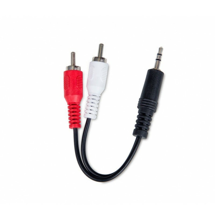 Conexiones de audio DCU Tecnologic | Cable Audio Jack 3.5 Macho Stereo- 2X Rca Macho