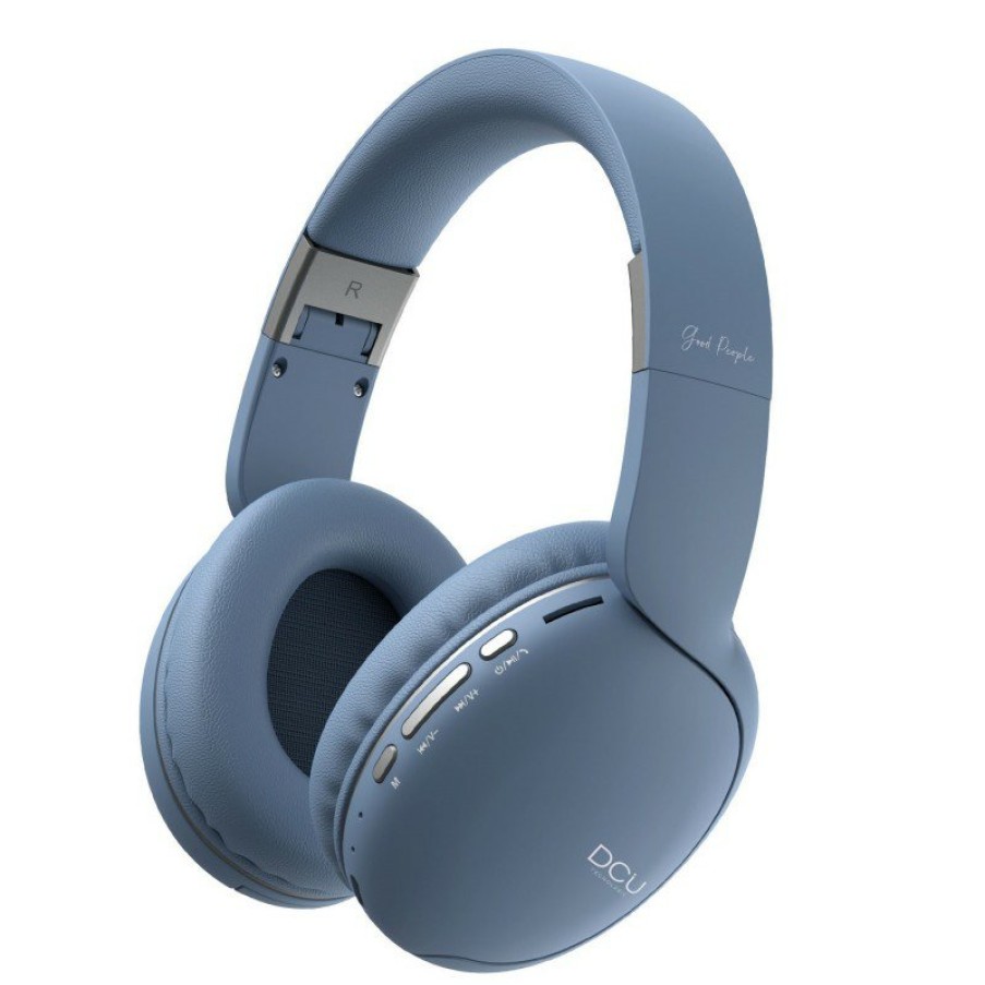 Accesorios para smartphone DCU Tecnologic | Auriculares Bluetooth Plegables Multifuncion Azules