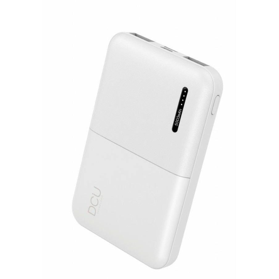 Accesorios para smartphone DCU Tecnologic | Power Bank Triple Salida 2 Usb + Usb C 5.000Mah Blanco