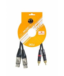 Conexiones de sonido profesional DCU Tecnologic | Cable Pro 2X Xlr H Neutrik- 2X Rca M Rean