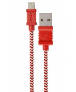 Accesorios para smartphone DCU Tecnologic | Cable Lightning Para Iphone/Ipad Rojo/Blanco 1M