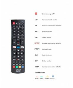 Conexiones y accesorios de vídeo/TV DCU Tecnologic | Mando A Distancia Universal Para Televisores Lg Lcd/Led