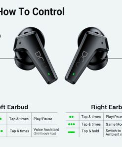 Accesorios para smartphone DCU Tecnologic | Auriculares Con Cancelacion De Ruido Activa Feedforward Negros