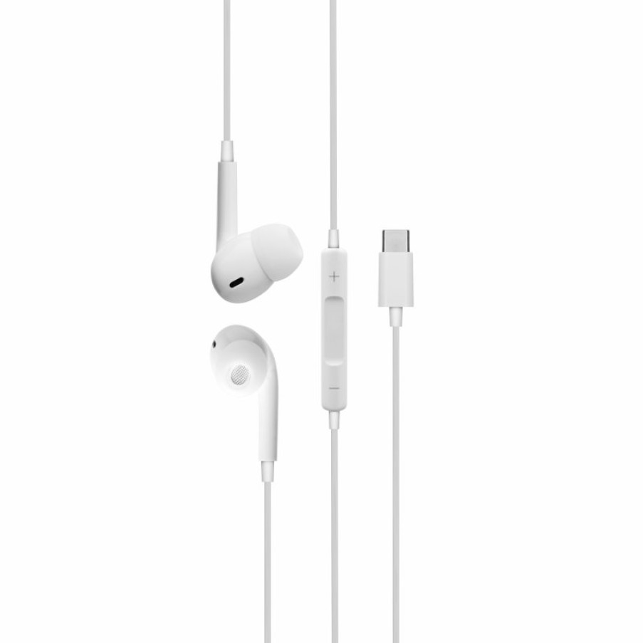 Accesorios para smartphone DCU Tecnologic | Auriculares Usb Tipo C Estereo Blanco