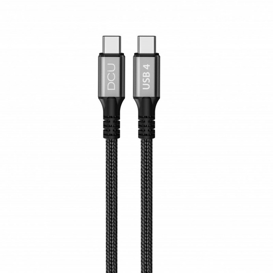 Accesorios para smartphone DCU Tecnologic | Cable Usb 4 Tipo C A Usb Tipo C 240W/40G Negro 1M