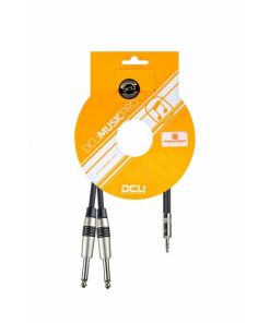 Conexiones de sonido profesional DCU Tecnologic | Cable Pro 3,5 Jack M Stereo - 2 X 6,3 Jack M Mono Rean