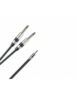 Conexiones de sonido profesional DCU Tecnologic | Cable Pro 3,5 Jack M Stereo - 2 X 6,3 Jack M Mono Rean